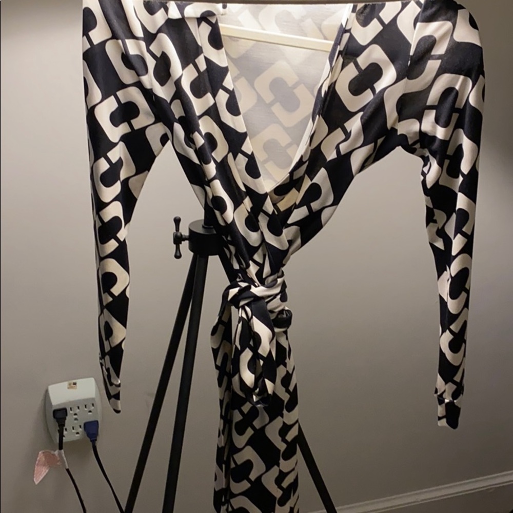 Classic DVF Wrap Dress with classic chain print